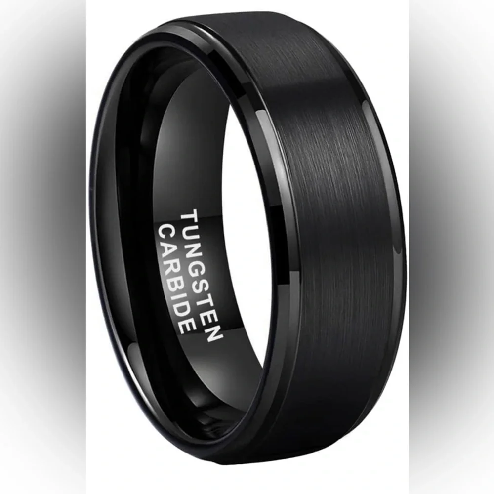 Tungsten Carbide matte finish ring sz 7.5 New